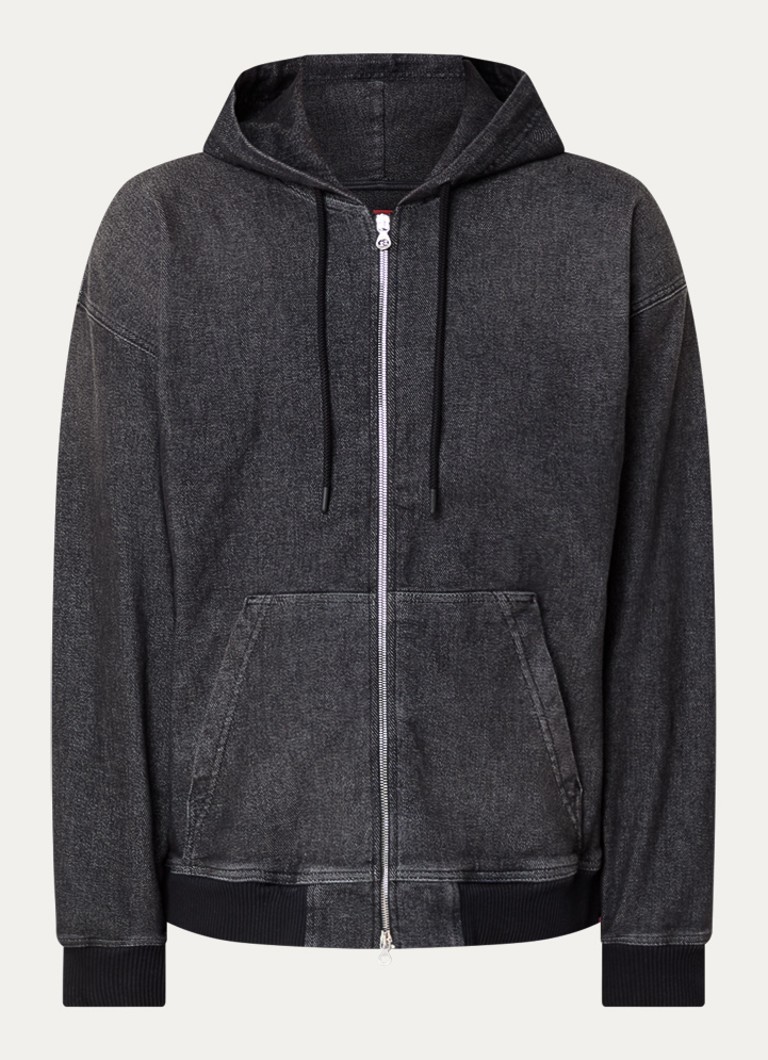 Diesel Heren D-Giri sweatvest met capuchon in de kleur Antraciet