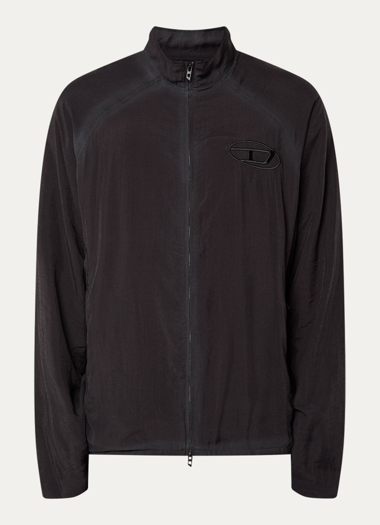 Diesel Heren J-Henri jack met logo- en backprint in de kleur Antraciet