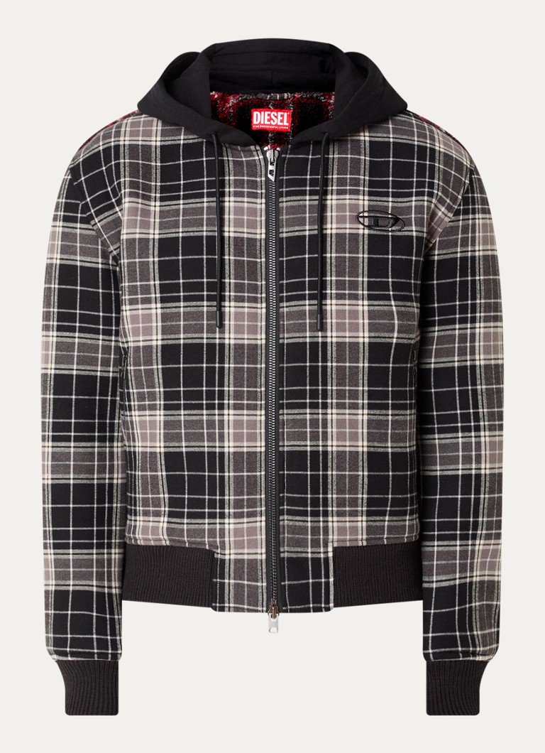 Diesel Heren W-Kunst jack met capuchon in de kleur Zwart