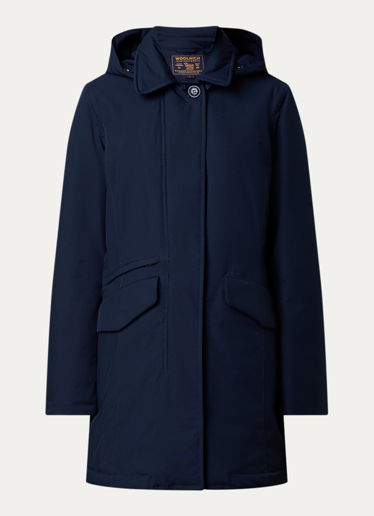 Woolrich Dames Gewatteerde parka met steekzakken in de kleur Donkerblauw, maat: L