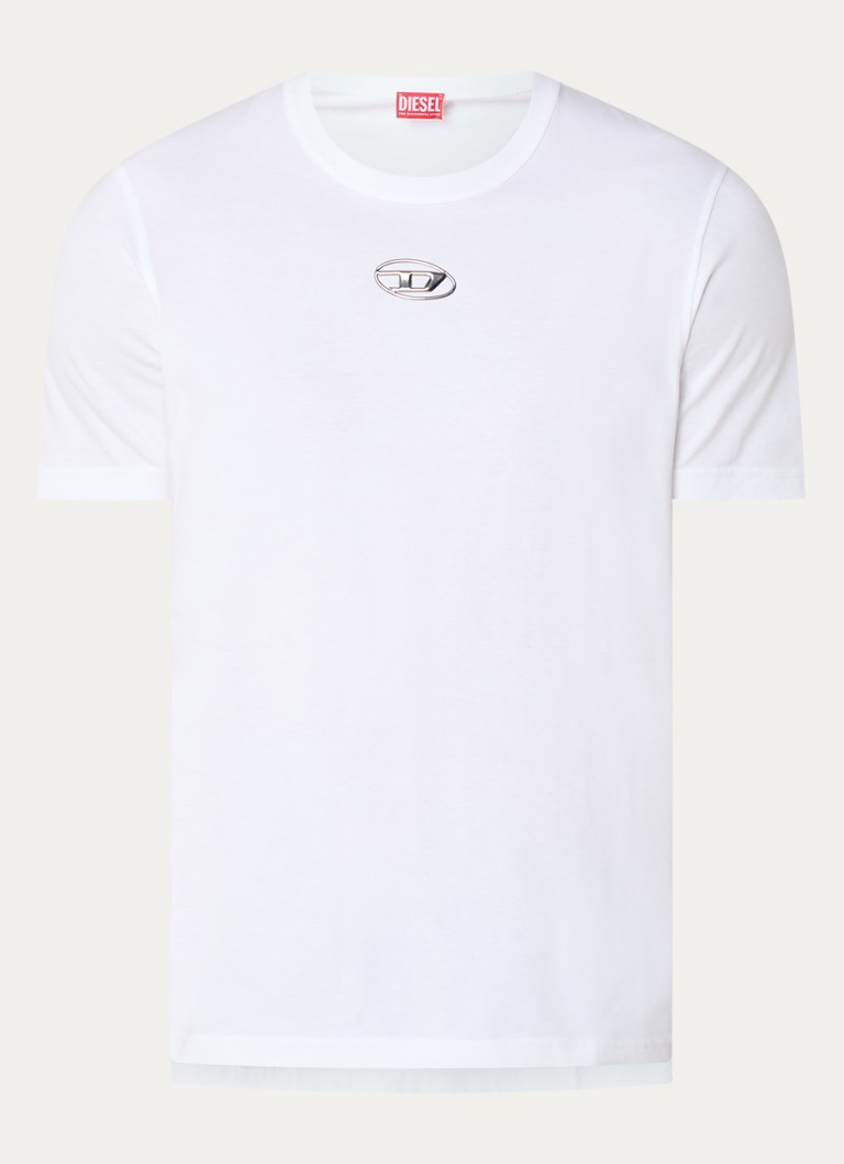 Diesel Heren T-Adjust T-shirt met logo in de kleur Wit