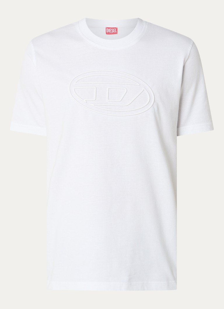 Diesel Heren T-Adjust T-shirt met 3D logoprint in de kleur Wit