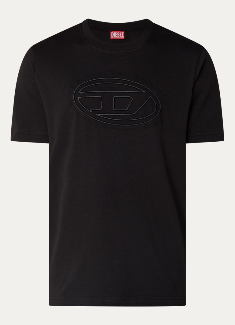 Diesel Heren T-Adjust T-shirt met 3D logoprint in de kleur Zwart