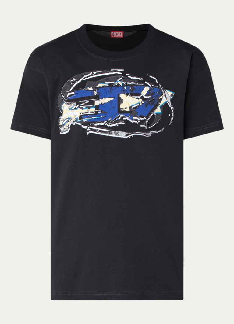 Diesel Heren T-Norm-T11 T-shirt met logoprint in de kleur Zwart