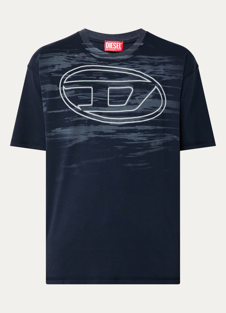 Diesel Heren T-Boxt-T5 T-shirt met logoprint in de kleur Donkerblauw