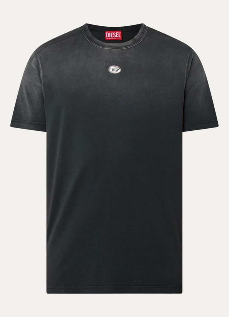 Diesel Heren T-Adjust-T1 T-shirt met logo in de kleur Zwart
