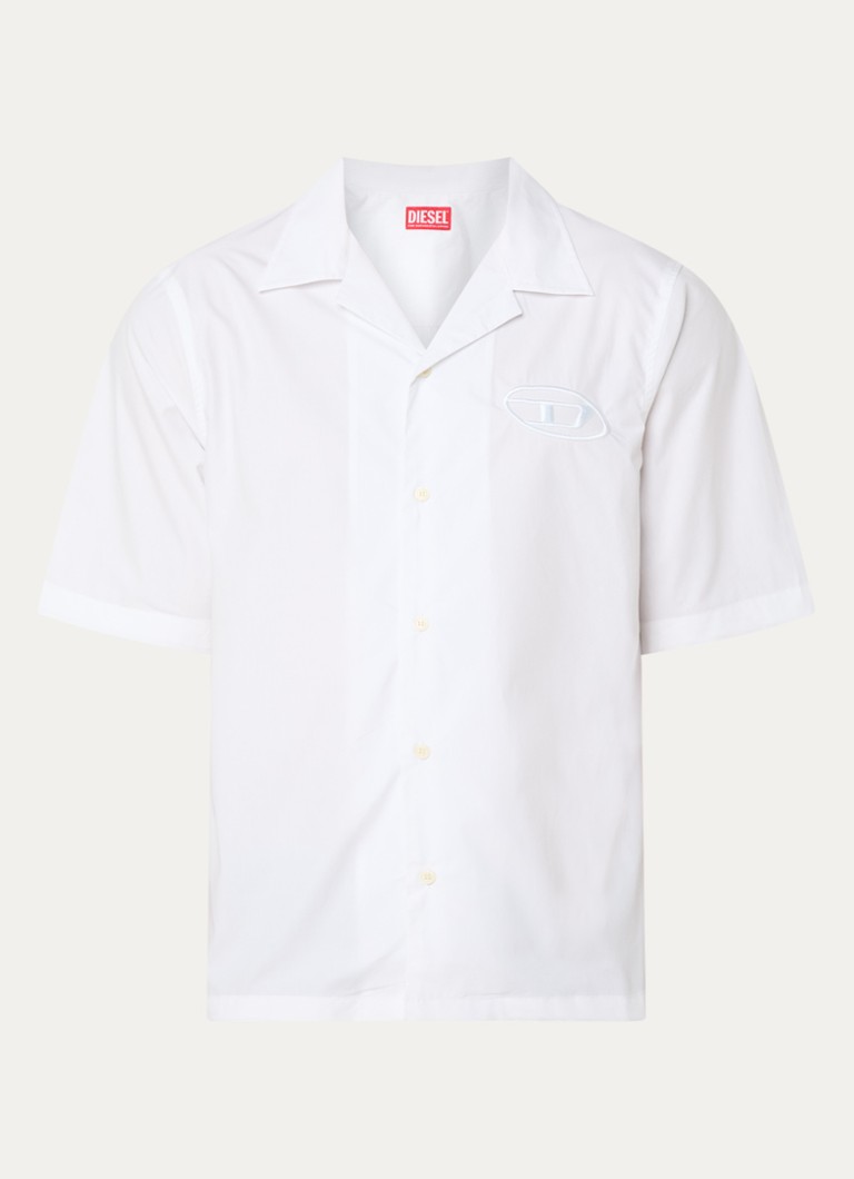 Diesel Heren S-Mac-Pcal regular fit overhemd met logo in de kleur Wit