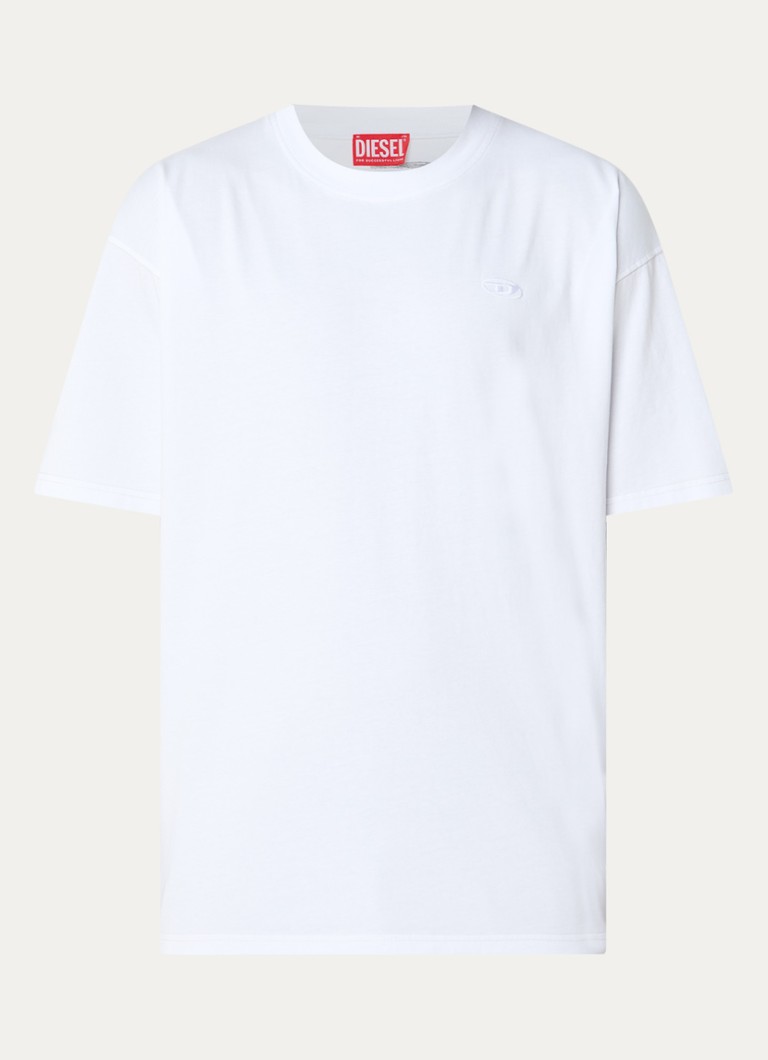 Diesel Heren T-Boxt T-shirt met logo- en backprint in de kleur Wit