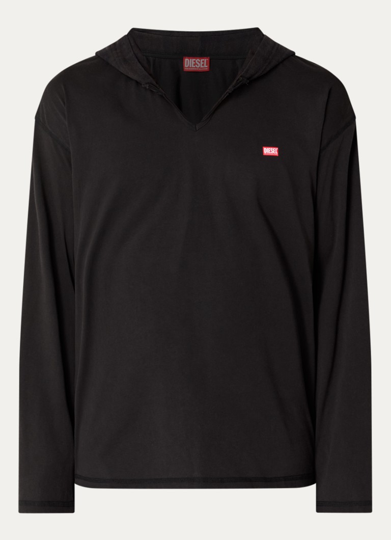 Diesel Heren T-Boxt hoodie met logo in de kleur Zwart