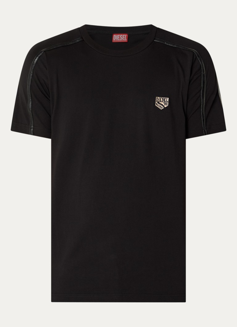 Diesel Heren T-Norm T-shirt met borduring in de kleur Zwart