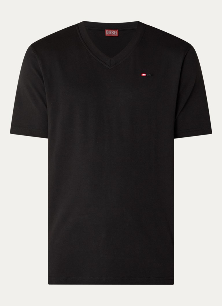 Diesel Heren T-Adjust T-shirt met logoborduring in de kleur Zwart