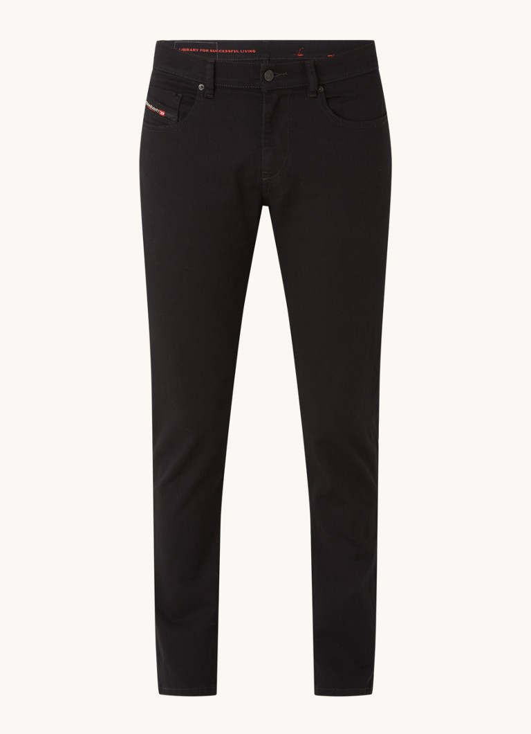 Diesel Heren 2019 D-Strukt slim fit jeans met gekleurde wassing in de kleur Zwart