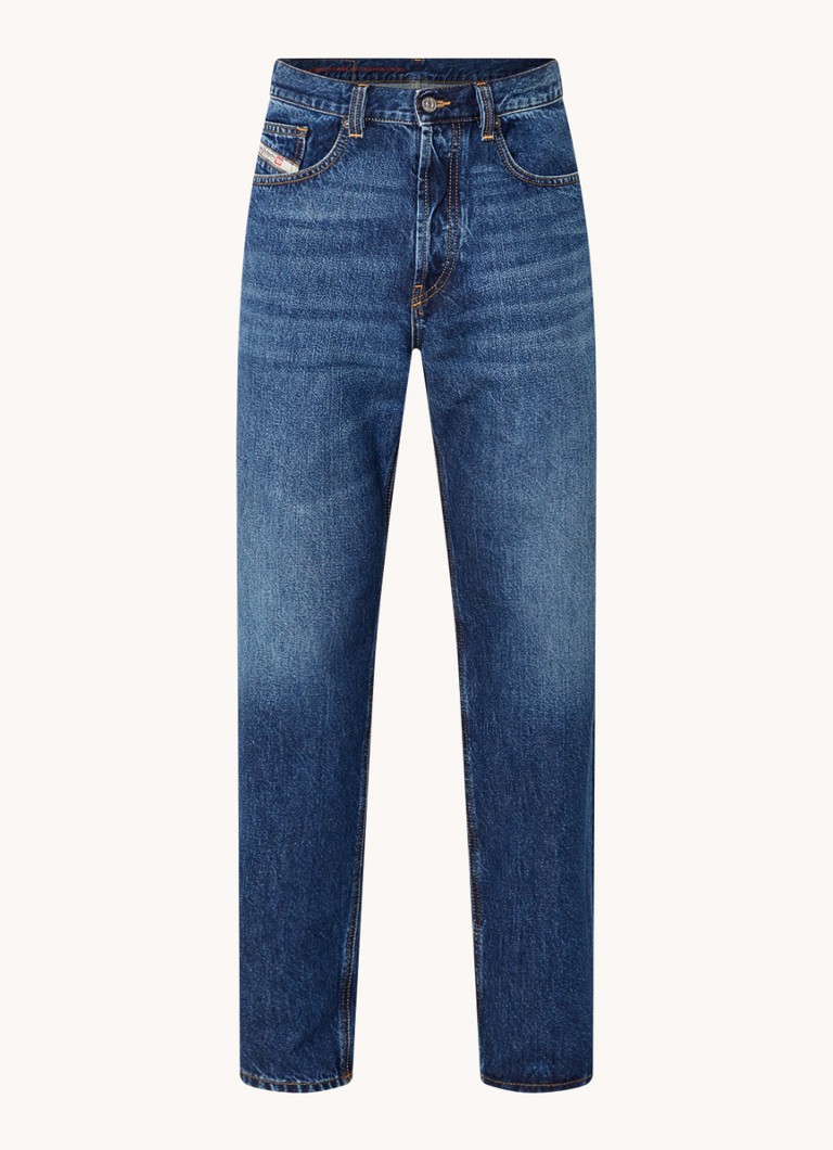 Diesel Heren D-Macs loose fit jeans met medium wassing in de kleur Indigo