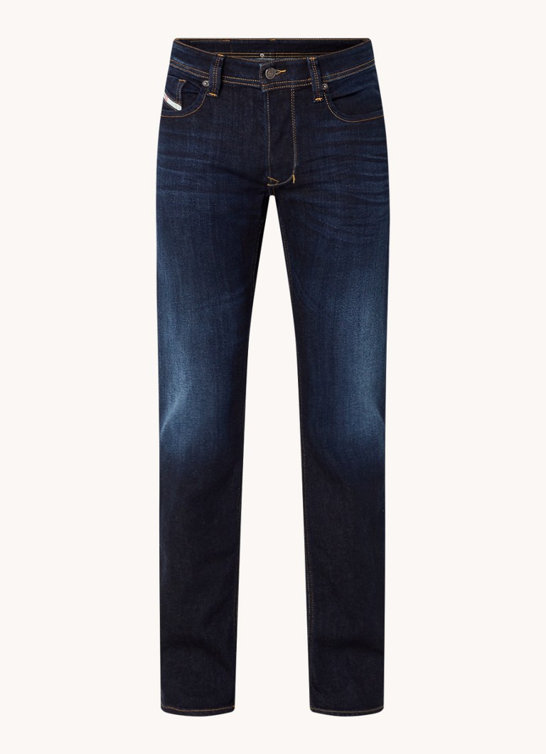 Diesel Heren 1985 Larkee straight leg jeans met donkere wassing in de kleur Indigo