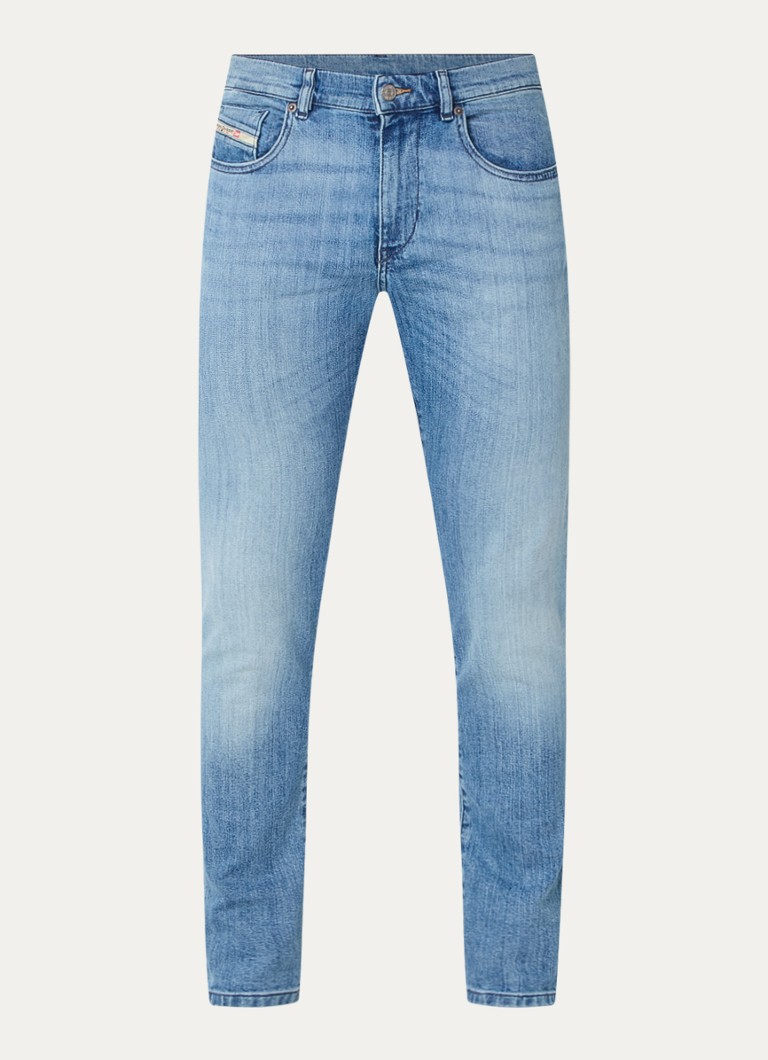 Diesel Heren 2019 D-Strukt slim fit jeans met medium wassing in de kleur Indigo