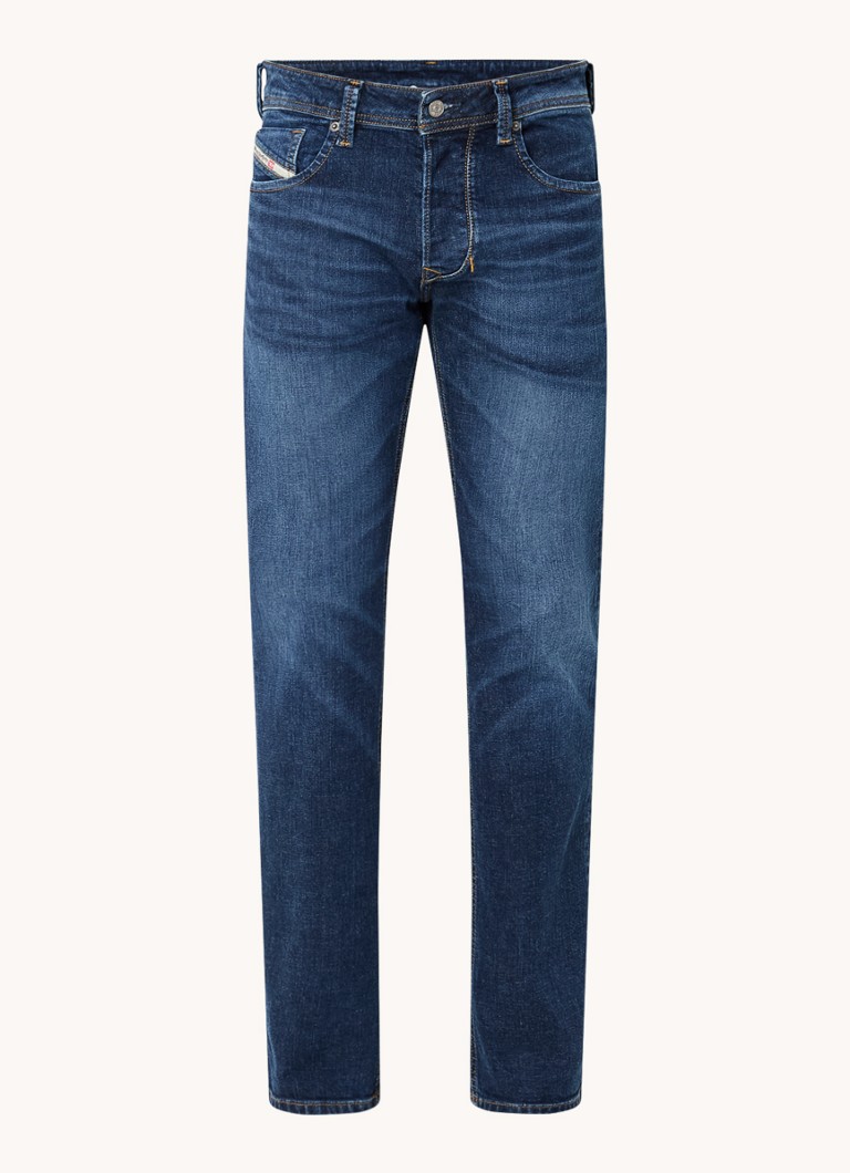 Diesel Heren 1985 Larkee straight leg jeans met donkere wassing in de kleur Indigo