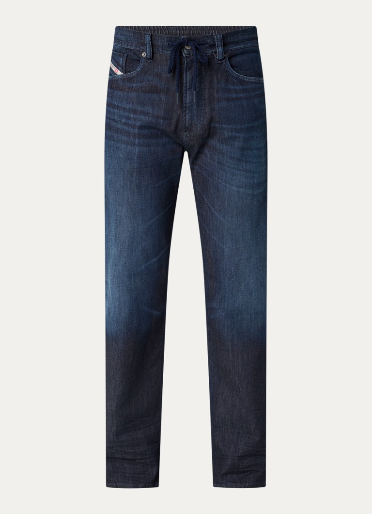 Diesel Heren 2080 D-Reel loose fit joggingbroek van denim met trekkoord in de kleur Indigo