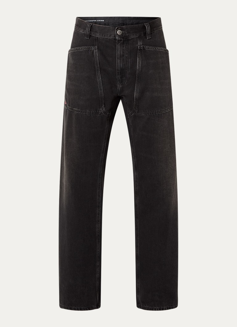 Diesel Heren D-Zeta loose fit jeans met gekleurde wassing en opgestikte zakken in de kleur Antraciet