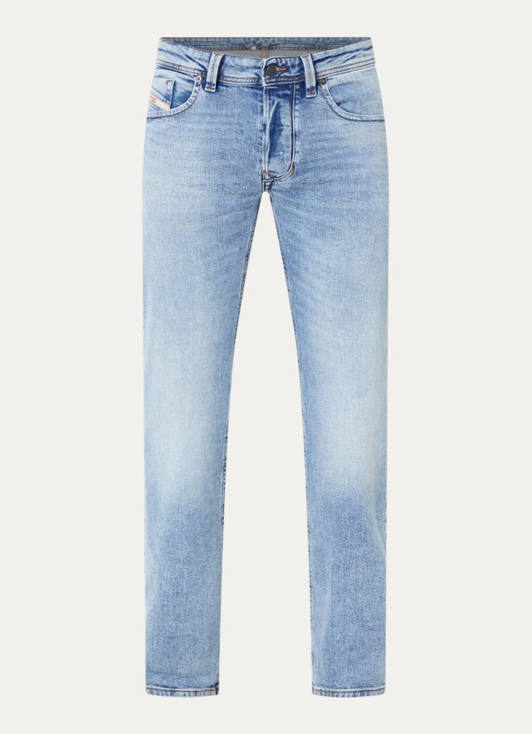 Diesel Heren 1985 Larkee straight leg jeans met lichte wassing in de kleur Indigo