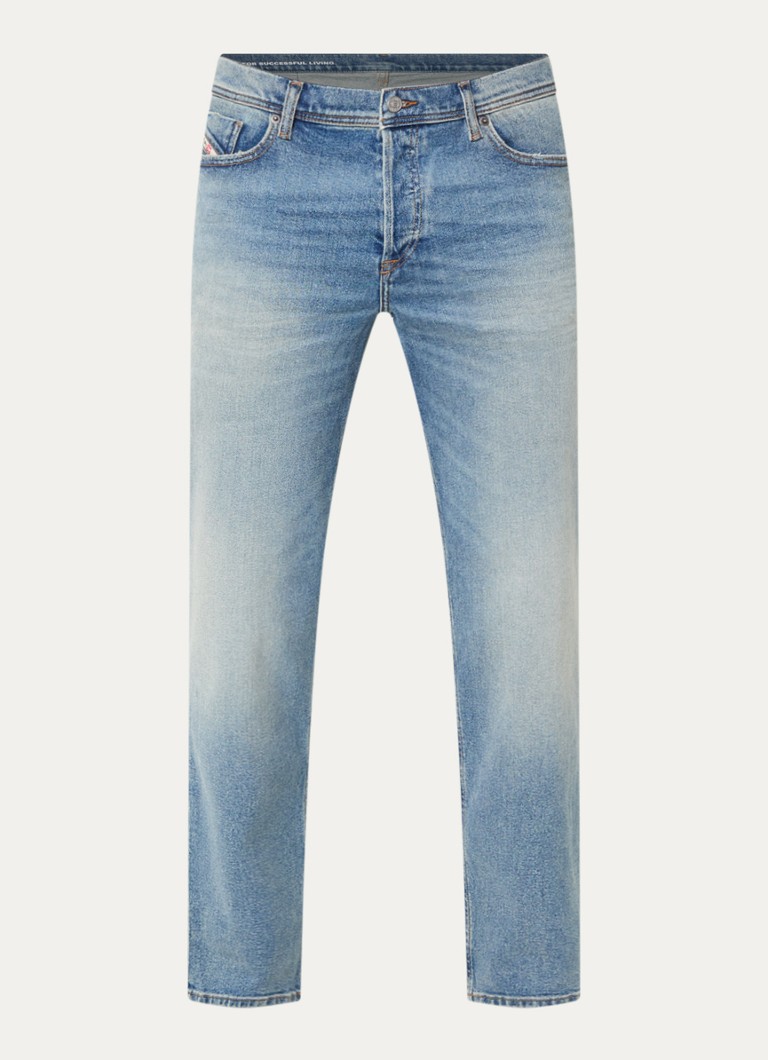 Diesel Heren 2023 D-Finitive slim fit jeans met lichte wassing in de kleur Indigo