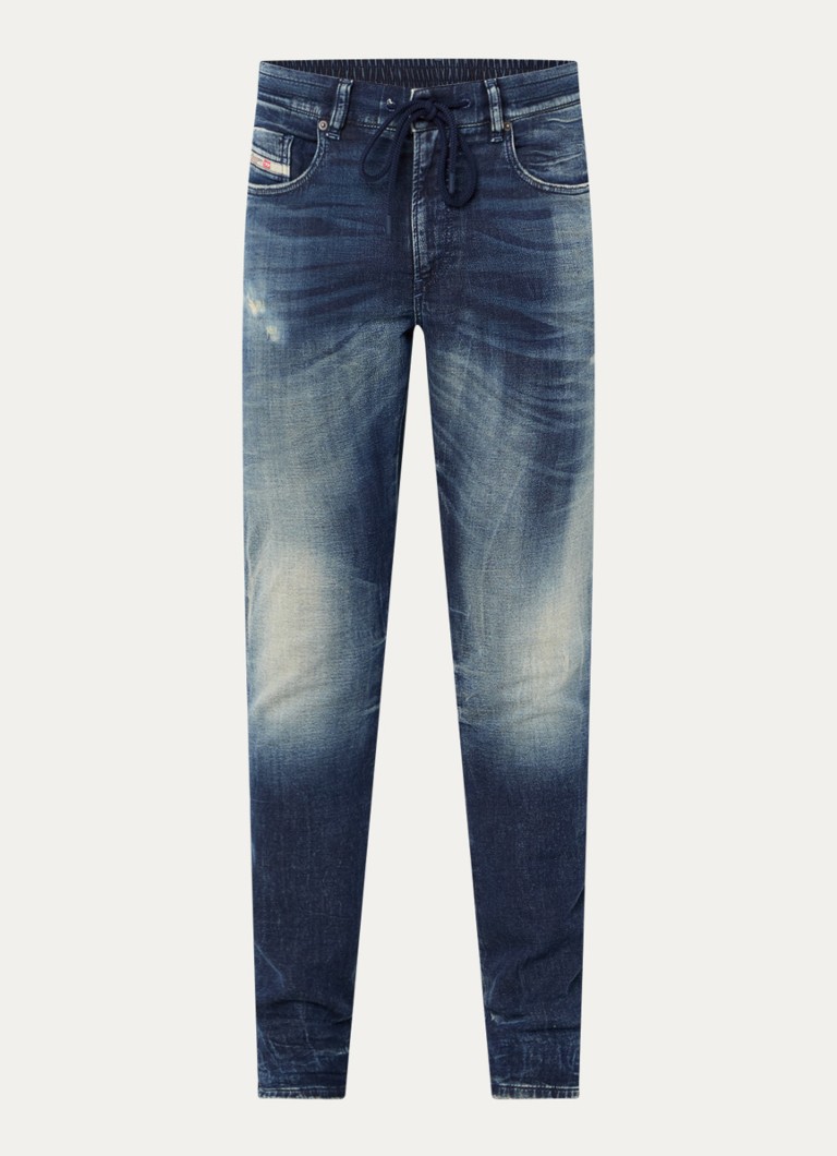 Diesel Heren 2062 D-Strukt-B JoggJeans® slim fit jeans met verwassen afwerking in de kleur Indigo