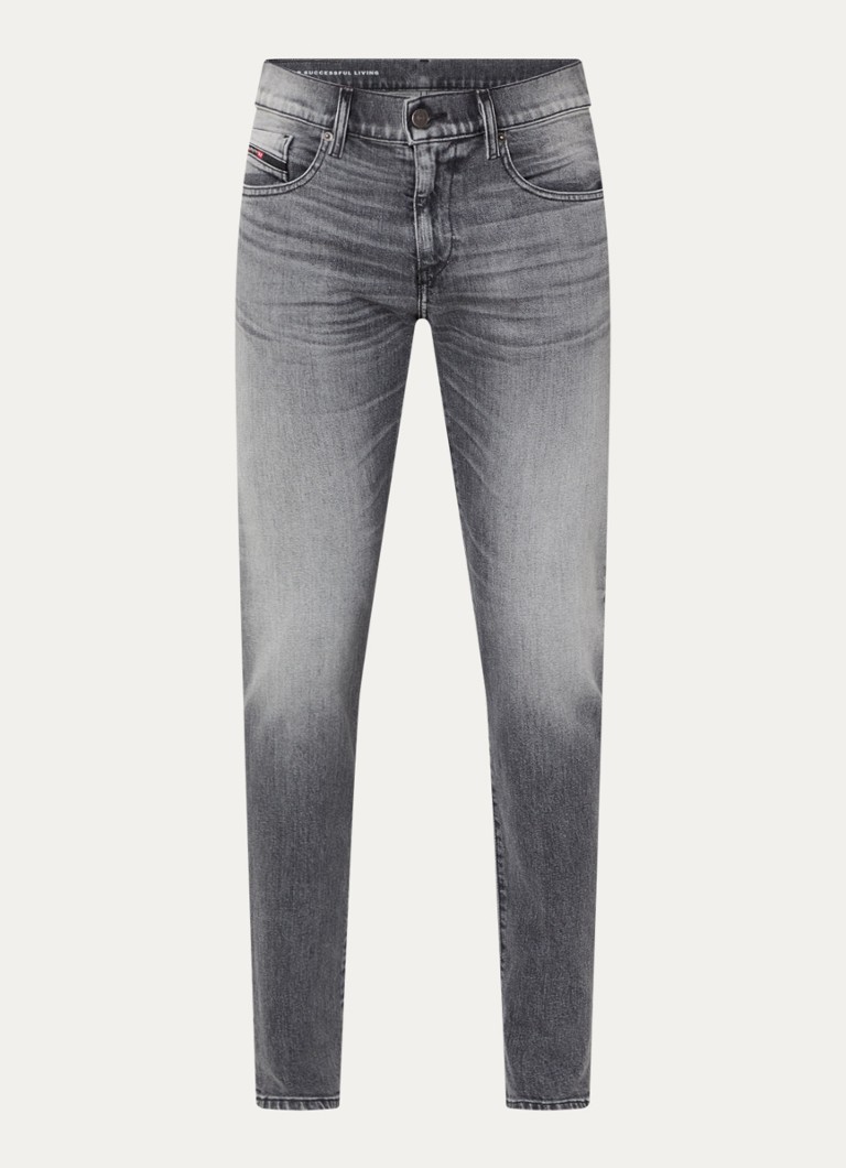 Diesel Heren 2019 D-strukt slim fit jeans met gekleurde wassing in de kleur Grijs