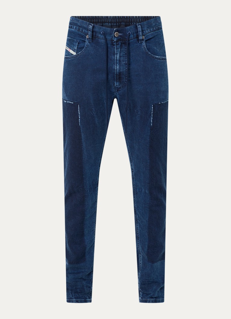 Diesel Heren 2032 D-krooley slim fit joggingbroek van denim in de kleur Indigo