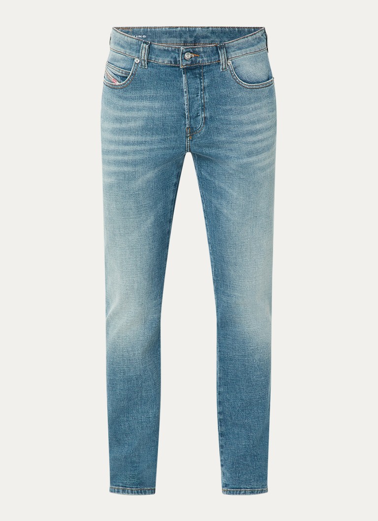 Diesel Heren 1993 D-VYL straight leg jeans met medium wassing en steekzakken in de kleur Indigo