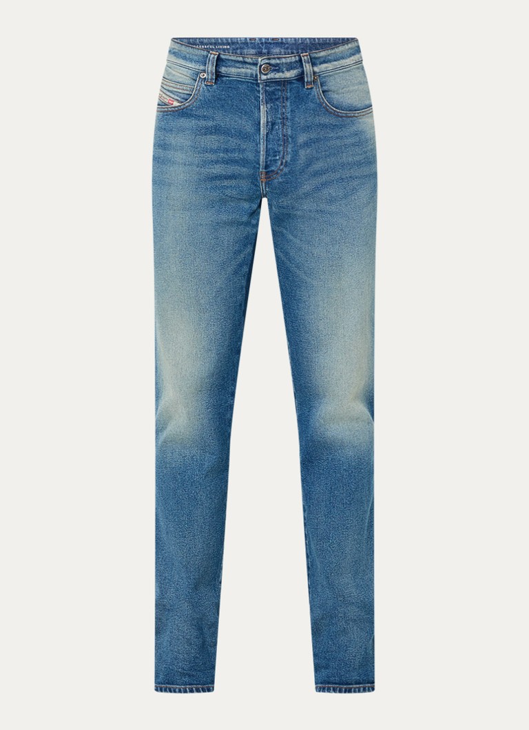 Diesel Heren 1993 D-Vyl straight leg jeans met medium wassing in de kleur Indigo