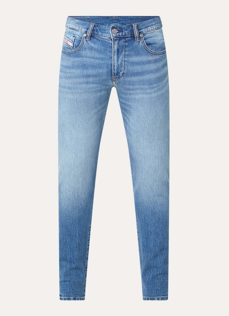 Diesel Heren 2019 D-strukt slim fit jeans met medium wassing in de kleur Indigo