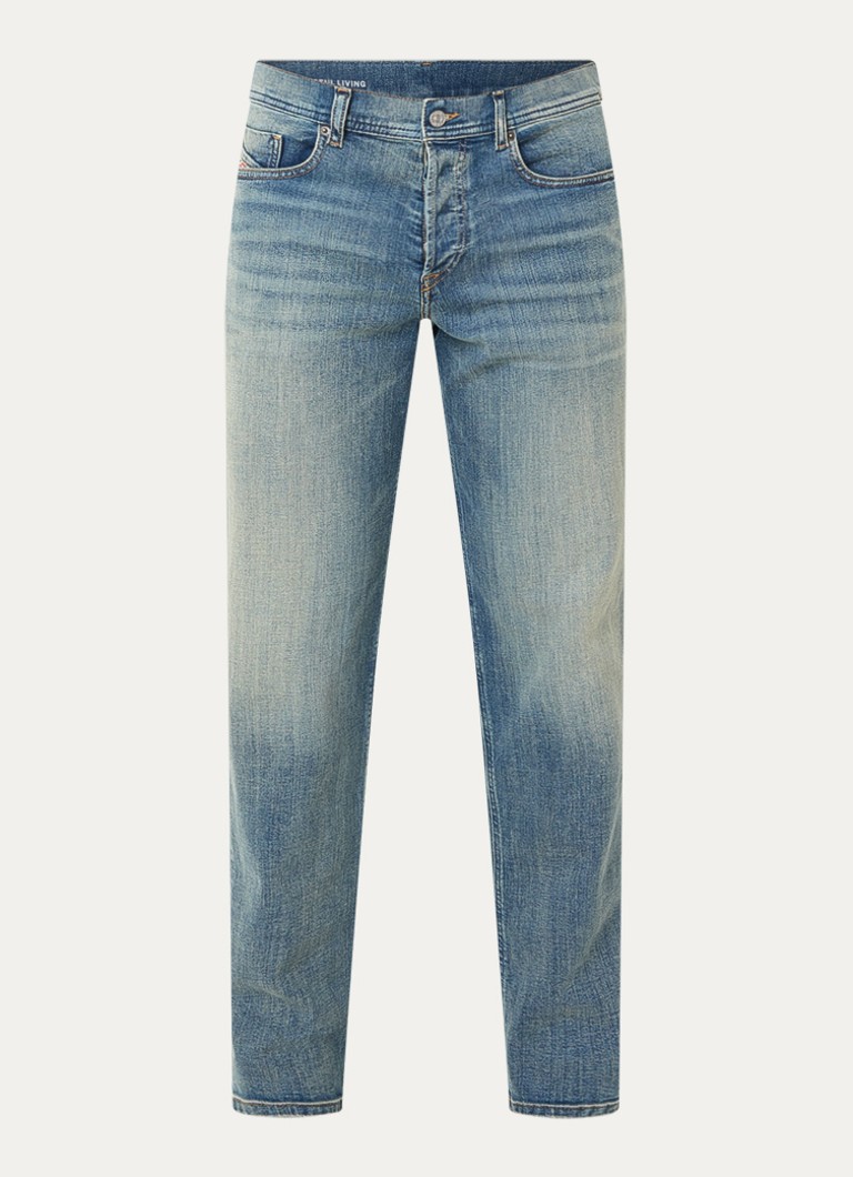 Diesel Heren 2023 D-finitive regular fit jeans met medium wassing in de kleur Indigo