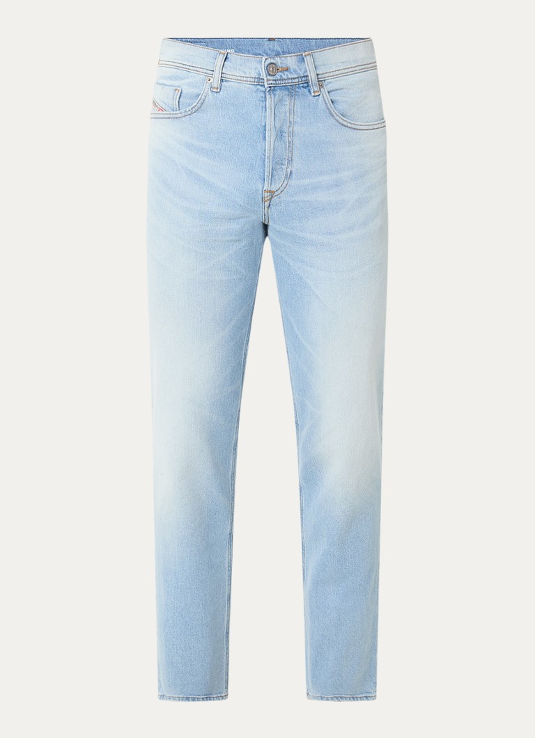 Diesel Heren 2023 D-Finitive straight leg jeans met lichte wassing in de kleur Indigo