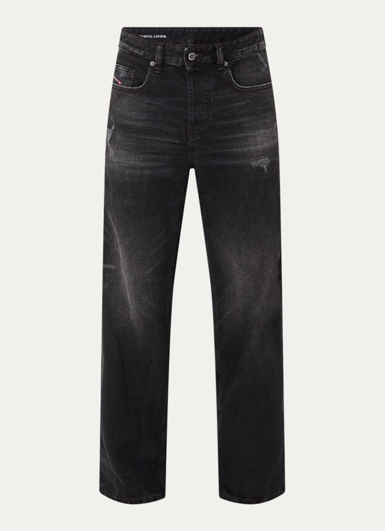 Diesel Heren 2001 D-marco loose fit jeans met gekleurde wassing in de kleur Zwart