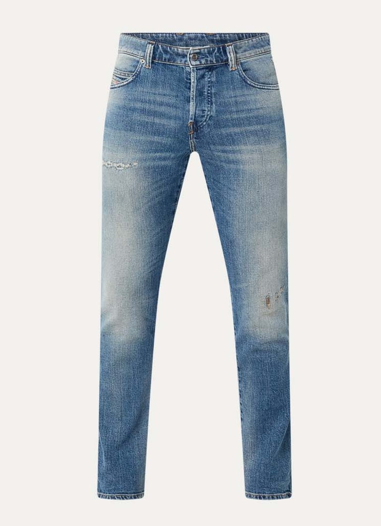 Diesel Heren 1993 D-VYL slim fit jeans met medium wassing in de kleur Indigo