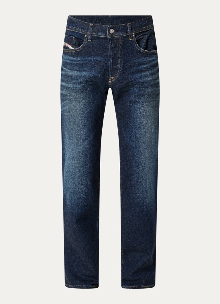Diesel Heren 2023 D-finitive straight fit jeans met medium wassing in de kleur Indigo
