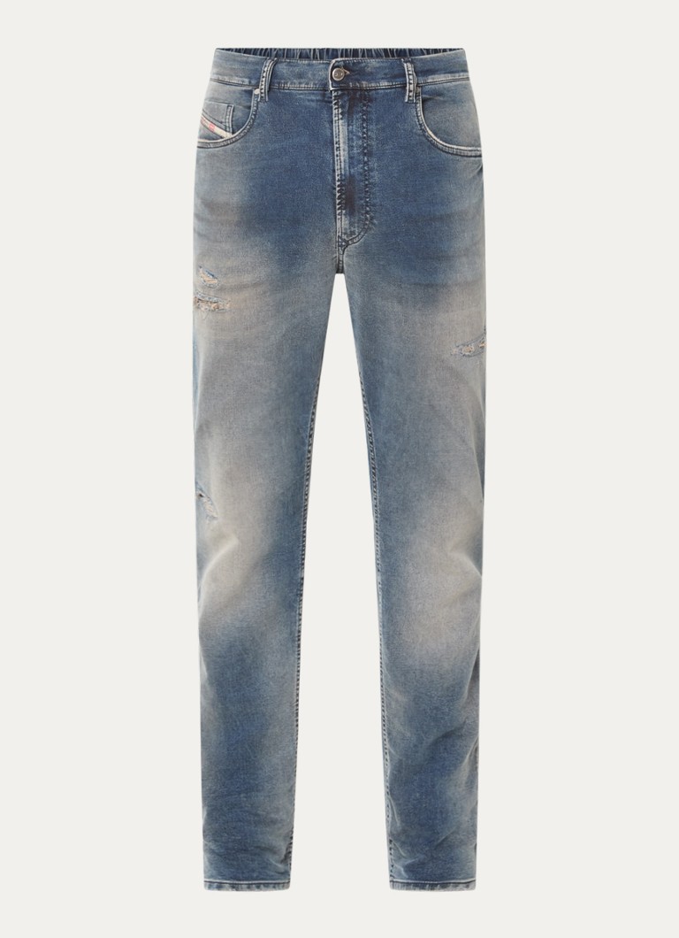 Diesel Heren D-Krooley-Bw slim fit jeans met medium wassing in de kleur Indigo