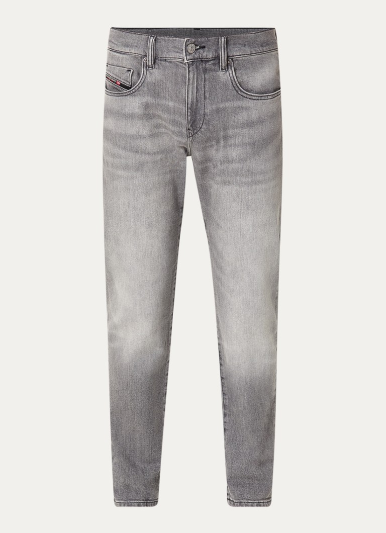 Diesel Heren 2019 D-strukt slim fit jeans met gekleurde wassing in de kleur Antraciet
