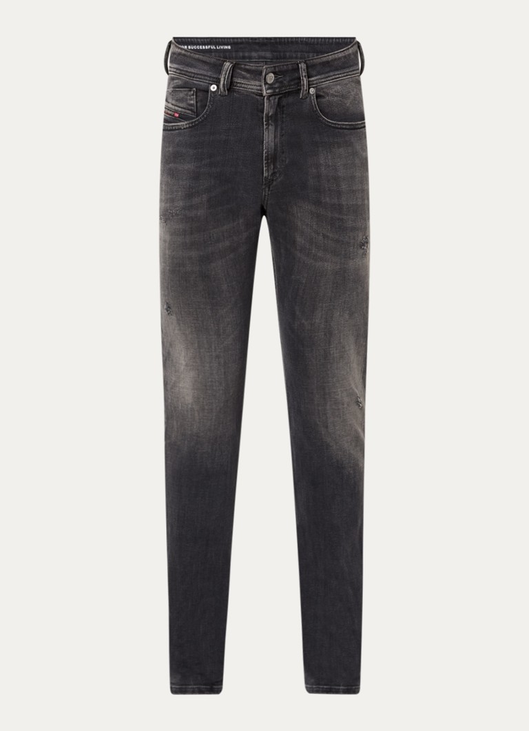 Diesel Heren 1979 slim fit jeans met gekleurde wassing in de kleur Antraciet