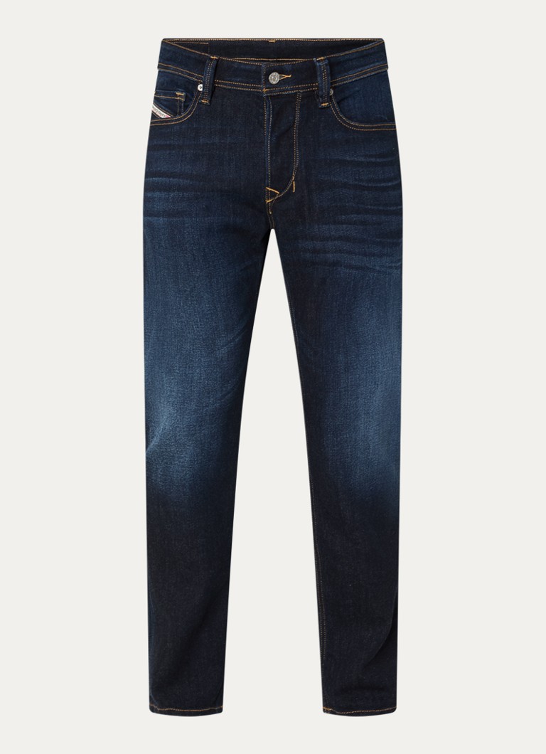 Diesel Heren 1986 Larkee tapered fit jeans met donkere wassing in de kleur Indigo