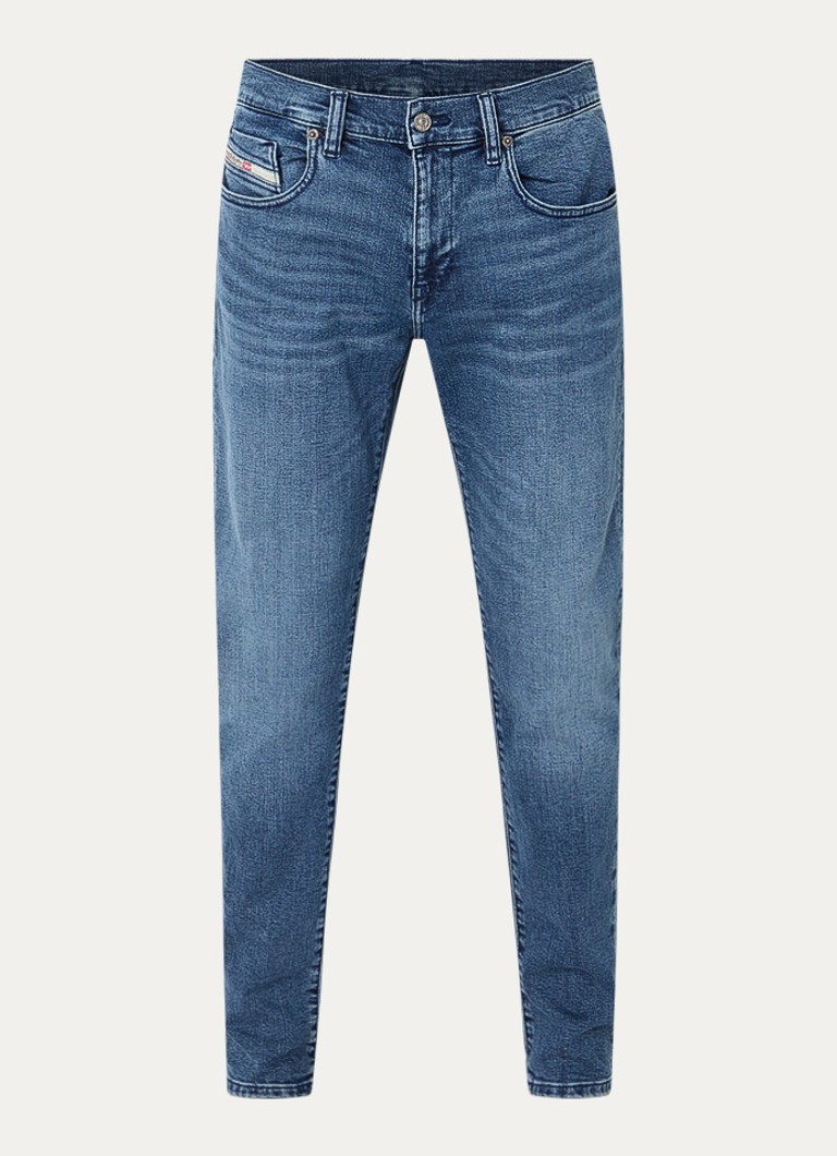 Diesel Heren 2019 D-strukt straight fit jeans met medium wassing in de kleur Indigo