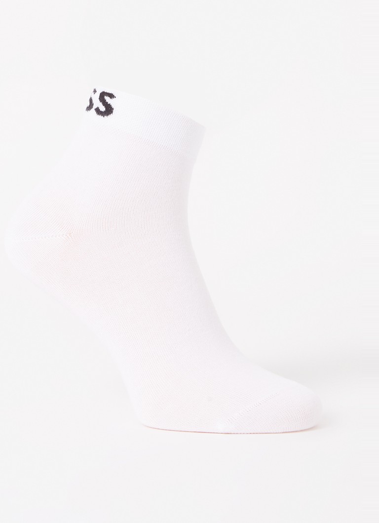 BOSS Dames Sokken met logo in 2-pack in de kleur White-100 / Wit