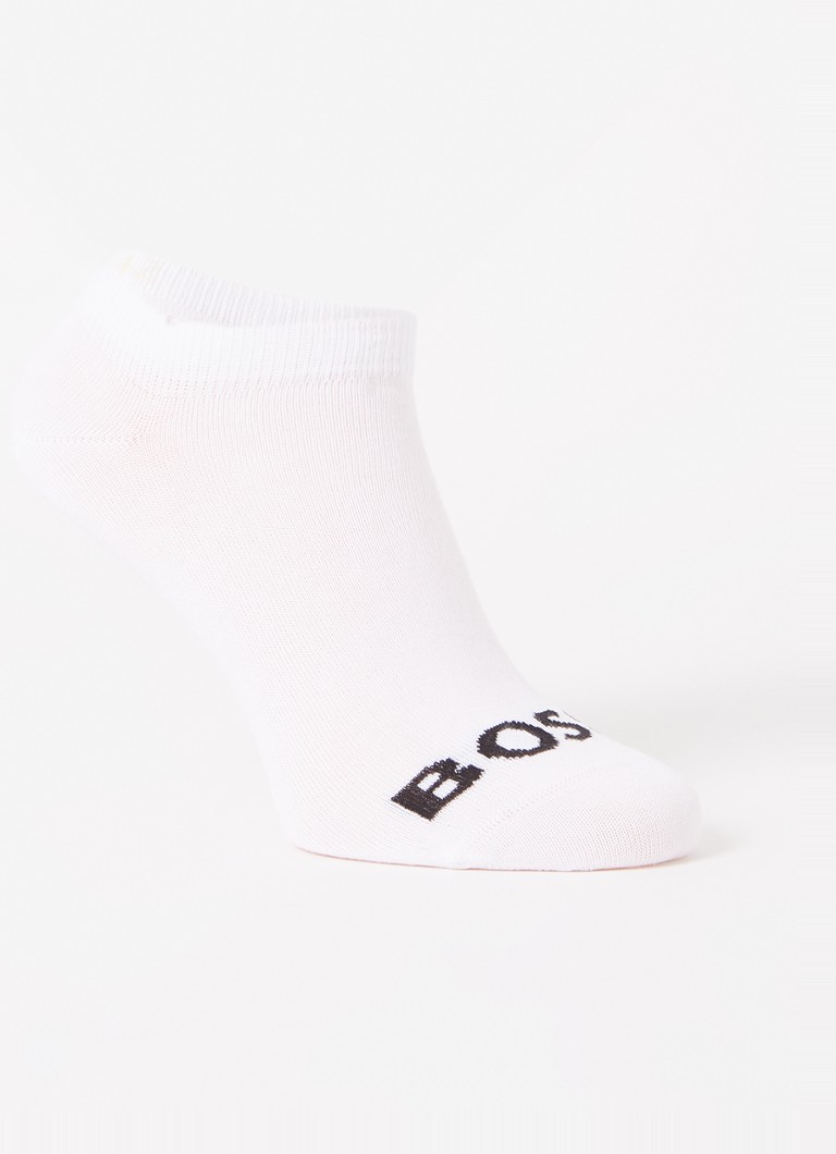 BOSS Dames Sokken met logo in 3-pack in de kleur Wit