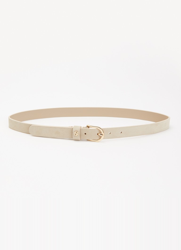 BOSS Dames Scarlet riem van kalfsleer in de kleur Beige