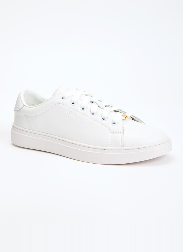BOSS Dames Sneaker van leer in de kleur Wit
