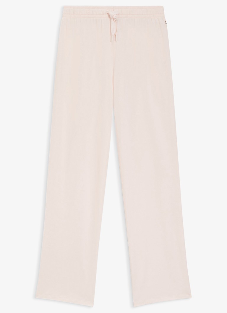 BOSS Dames Pyjamabroek van katoen met logo in de kleur Lichtroze
