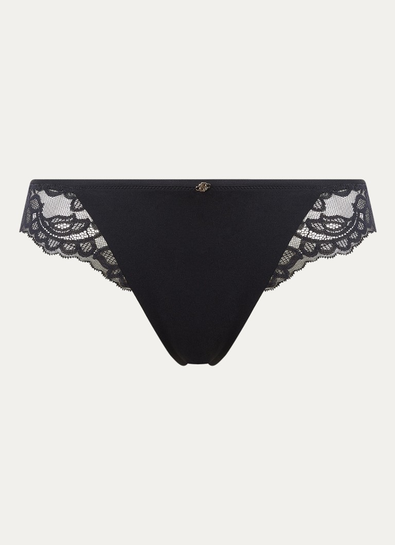 BOSS Dames Slip met kant in de kleur Black-001 / Zwart