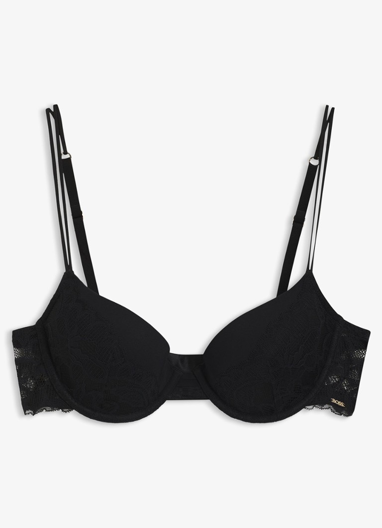 BOSS Dames Beugel bh met kant in de kleur Black-001 / Zwart