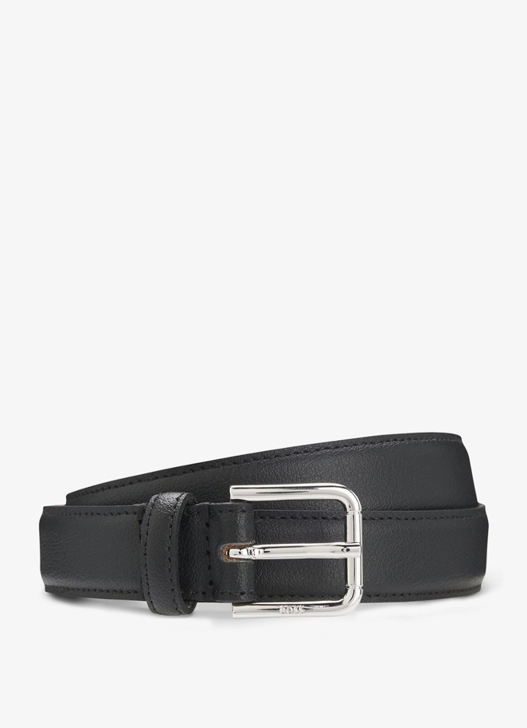 BOSS Dames Navy riem van leer in de kleur Zwart