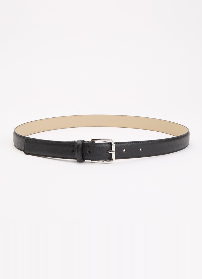 BOSS Dames Navy riem van leer in de kleur Zwart