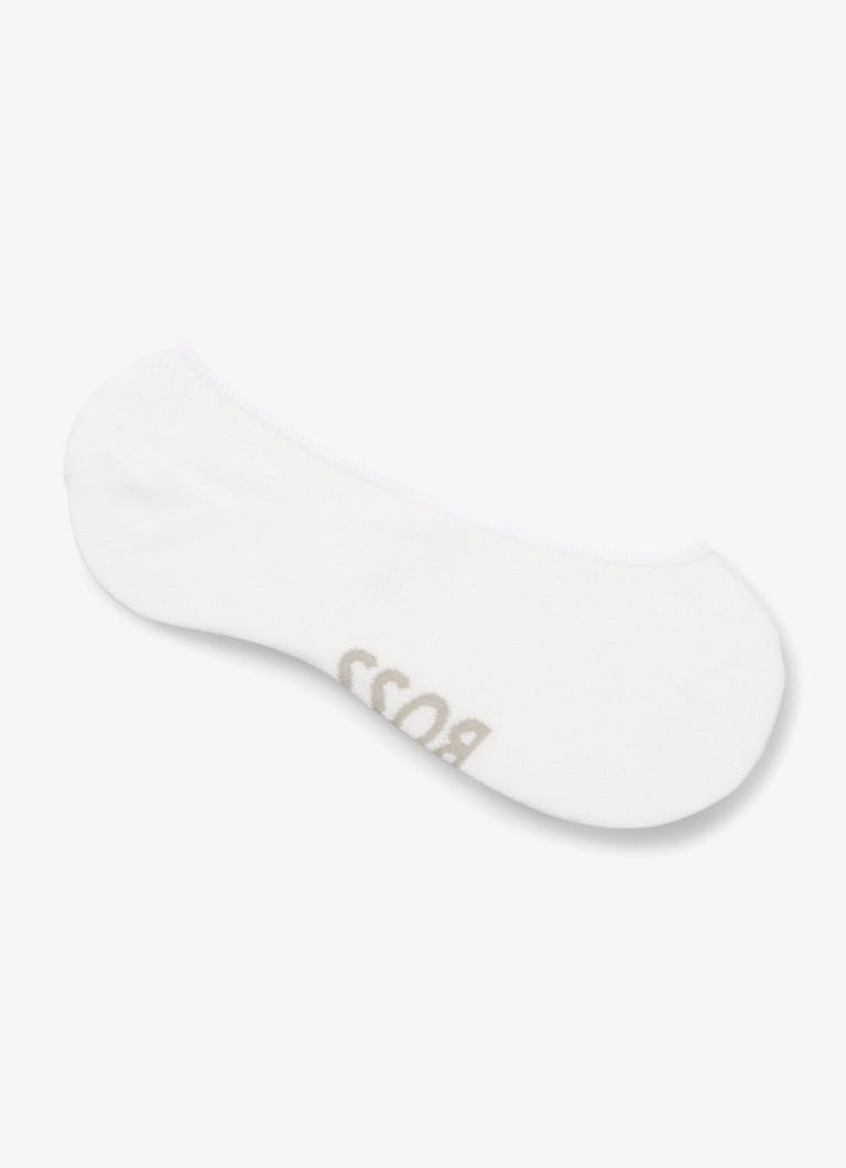 BOSS Dames Sokken met logo in 2-pack in de kleur Gebroken wit